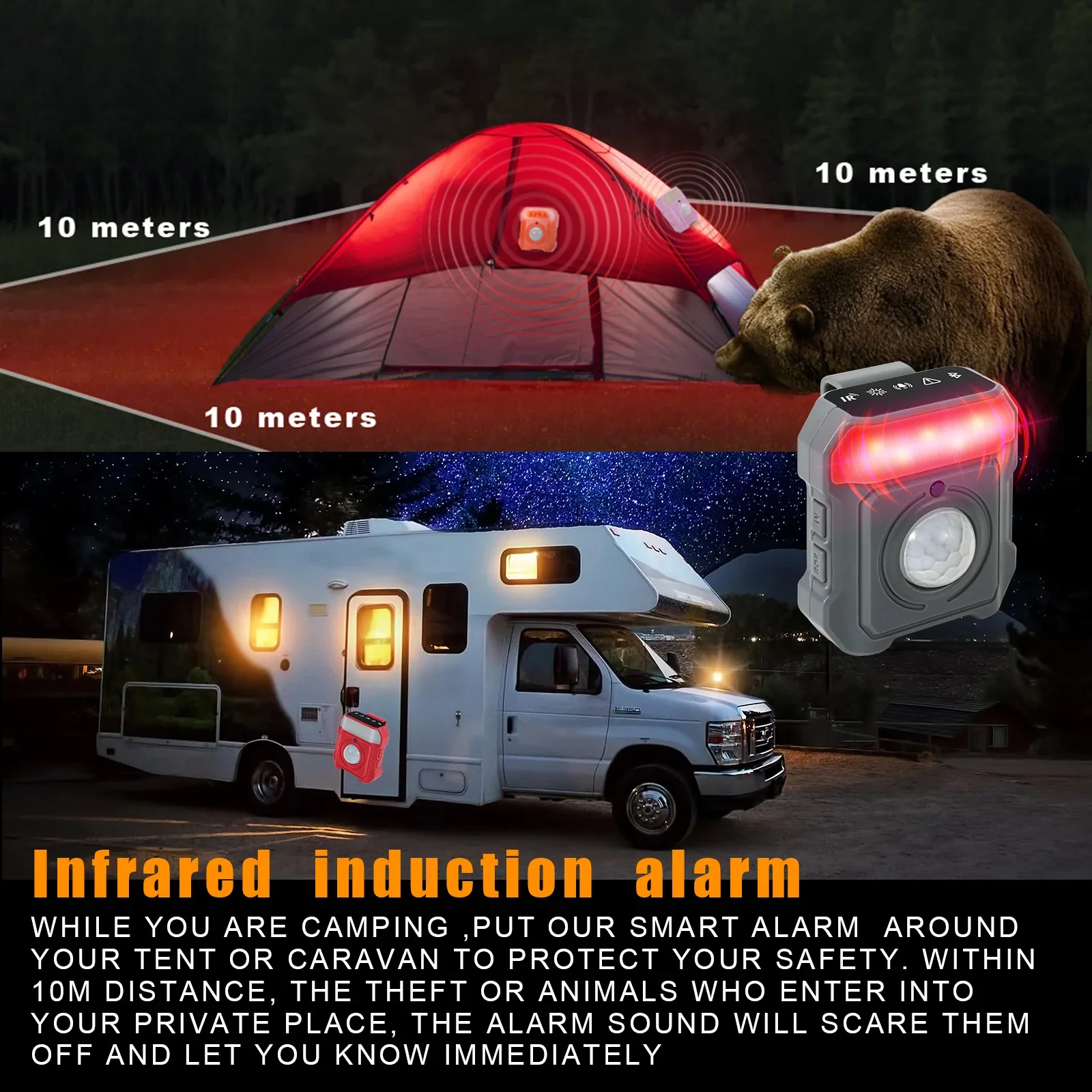 7-in-1 Multi-Functional Personal Alarm: Ultimate Safety for Dog Walks (Grey) - Image 7