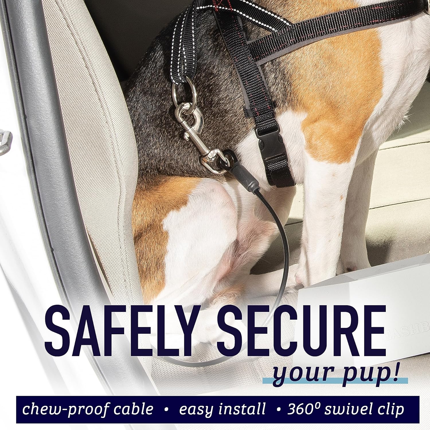 Dog Car Seat Belt Restraint - No-Chew Heavy Duty Car Seatbelt for Pets - Image 4