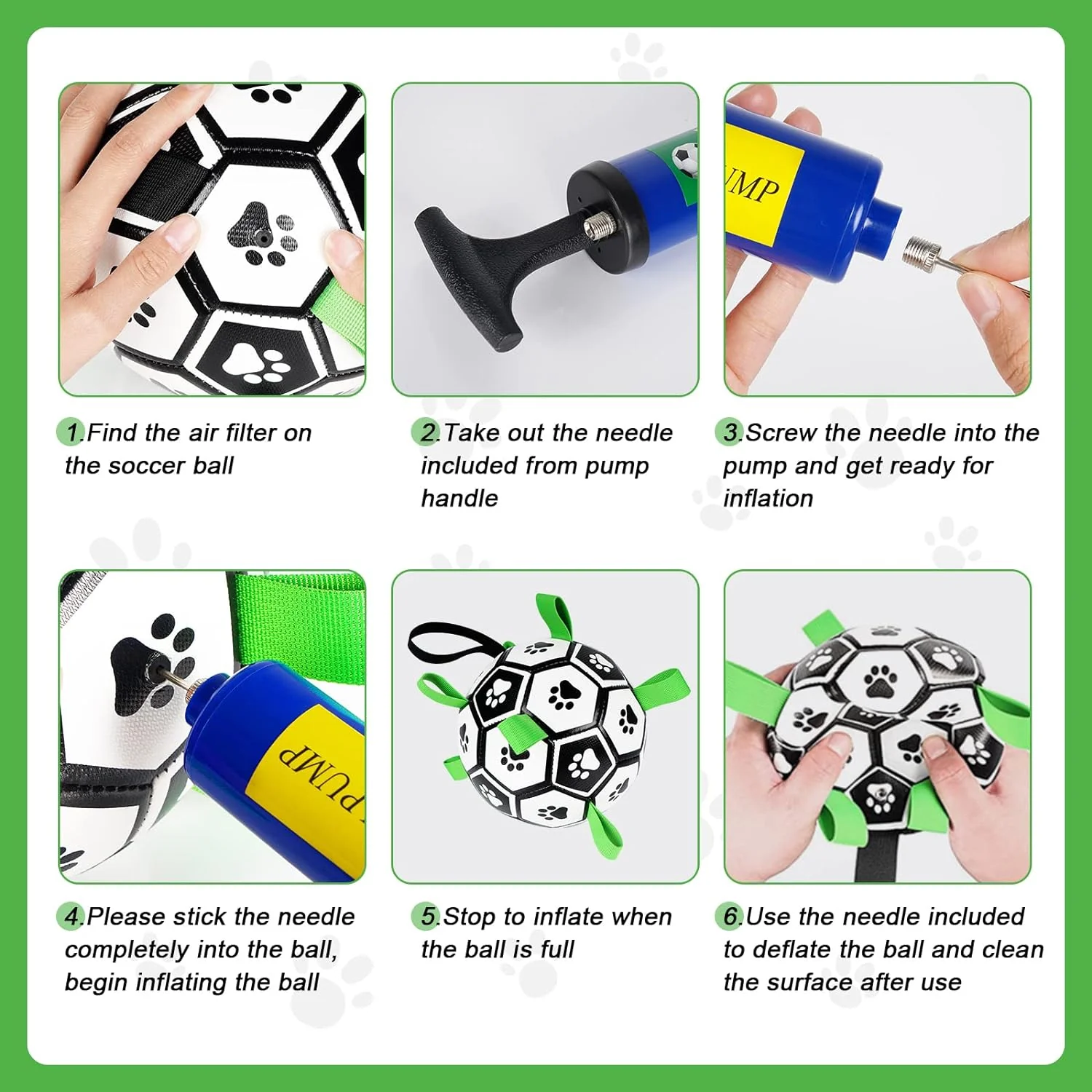 Interactive Dog Soccer Ball With Tabs - Large - Image 10