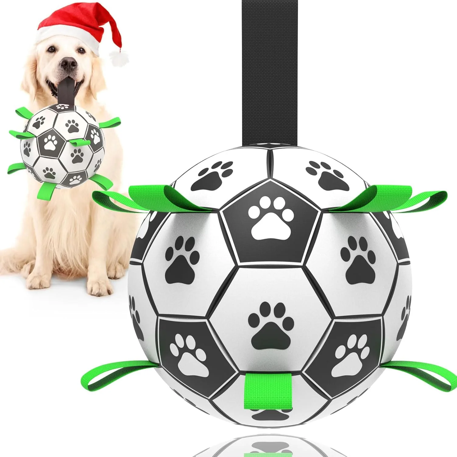 Interactive Dog Soccer Ball With Tabs - Large - Image 4
