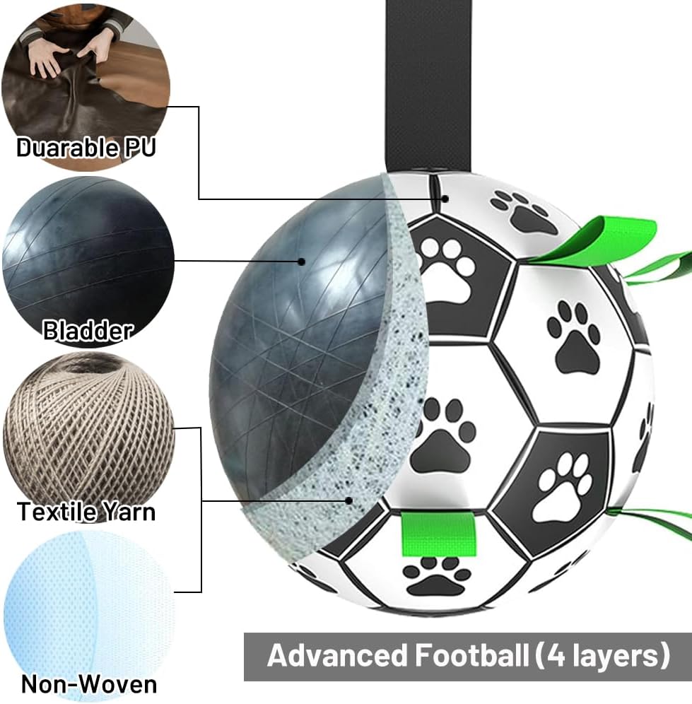 Interactive Dog Soccer Ball With Tabs - Large - Image 5