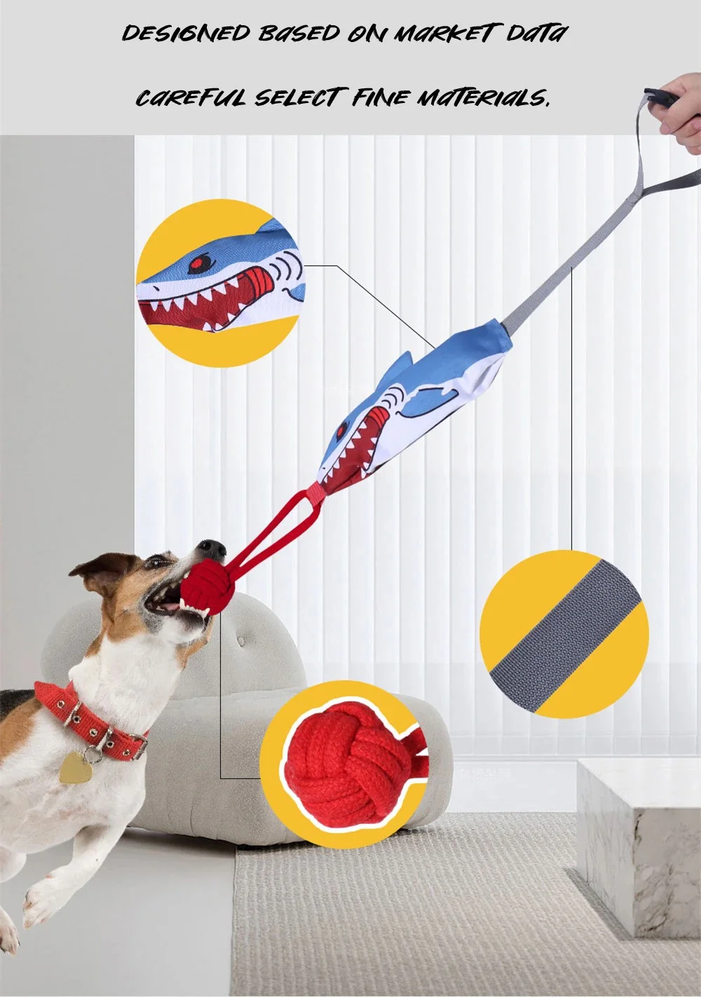 Interactive Tug-of-War Dog Toy with Squeaker - Image 5