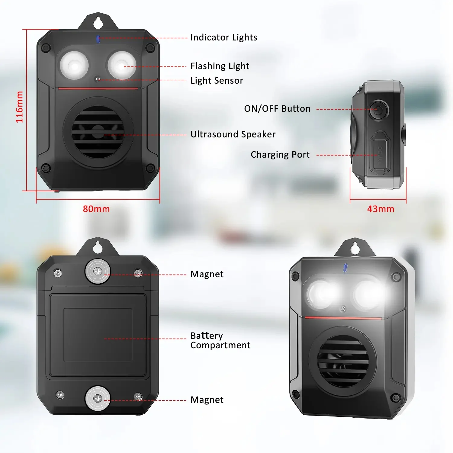 PestGuard Magnetic Ultrasonic Rodent Repeller - Image 6