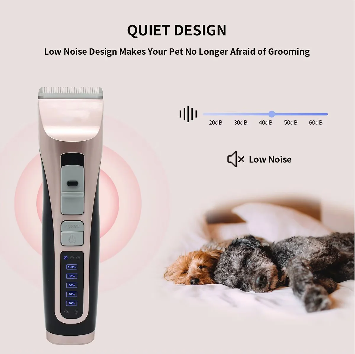 Professional Pet Clipper for Dogs  - Silver - Image 3