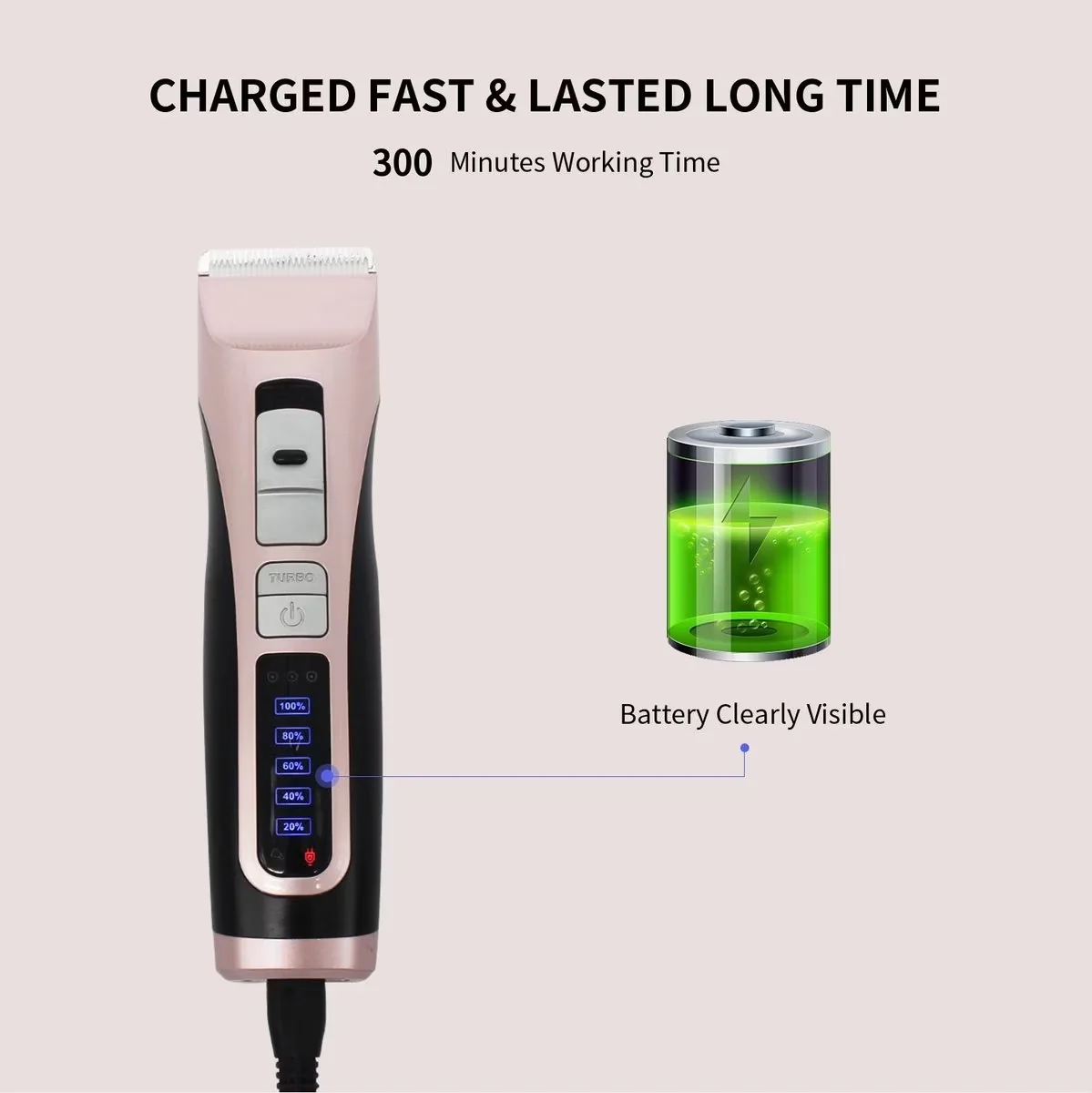 Professional Pet Clipper for Dogs  - Silver - Image 6