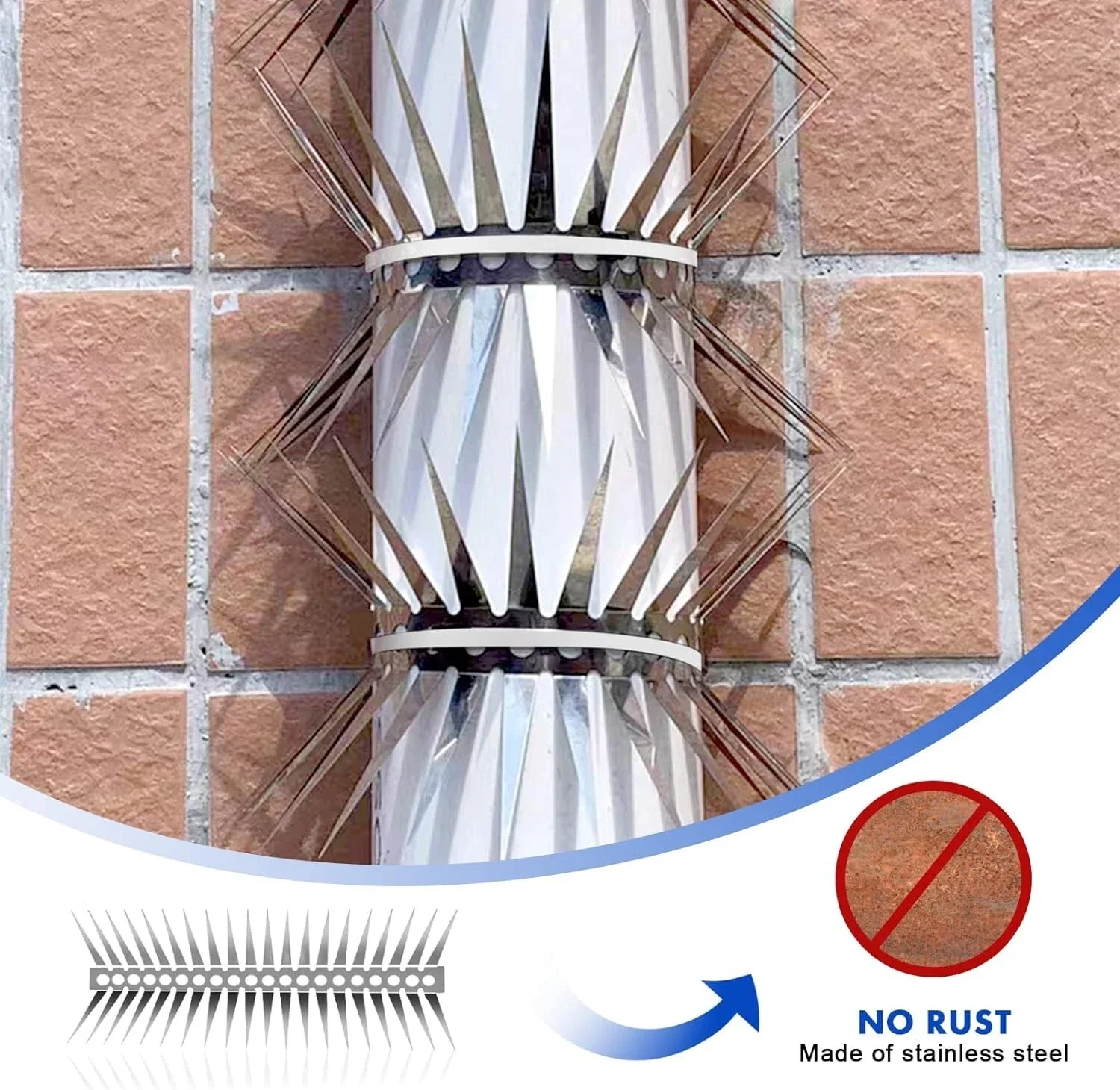 The Blockade Spikes - 100cm Stainless Steel Spikes for Possums, Birds & Cats - Image 4
